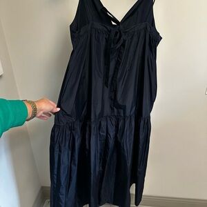 Chic navy Backless Dress